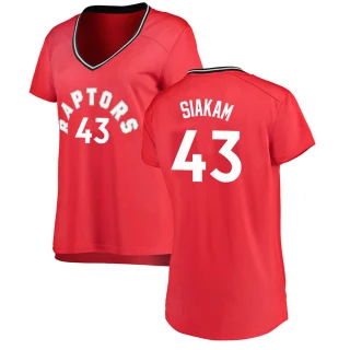 Women's Pascal Siakam Toronto Raptors Red Fast Break Jersey - Icon Edition