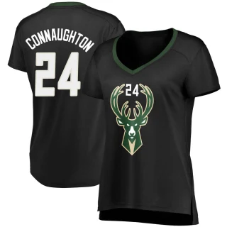 Women's Pat Connaughton Milwaukee Bucks Black Fast Break Jersey - Statement Edition