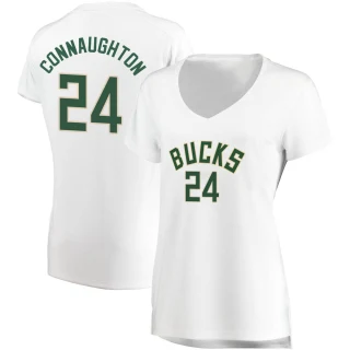 Women's Pat Connaughton Milwaukee Bucks White Fast Break Jersey - Association Edition