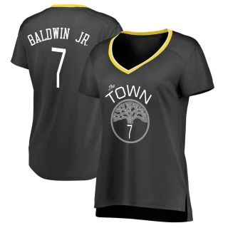 Women's Patrick Baldwin Jr. Golden State Warriors Gold Swingman Black Jersey - Statement Edition