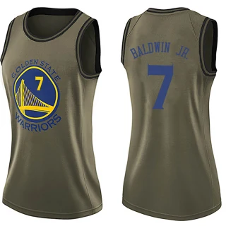 Women's Patrick Baldwin Jr. Golden State Warriors Gold Swingman Green Salute to Service Jersey