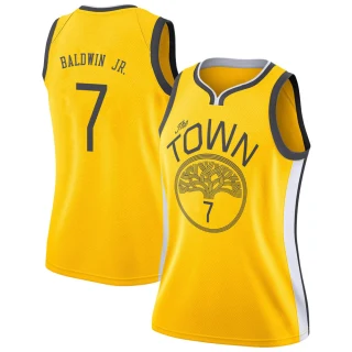 Women's Patrick Baldwin Jr. Golden State Warriors Gold Swingman Yellow 2018/19 Jersey - Earned Edition