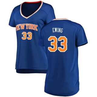 Women's Patrick Ewing New York Knicks Blue Fast Break Jersey - Icon Edition