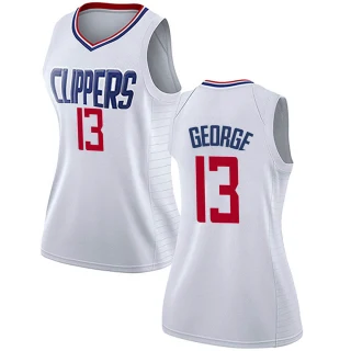 Women's Paul George Los Angeles Clippers White Swingman Jersey - Association Edition