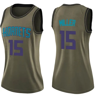 Women's Percy Miller Charlotte Hornets Green Swingman Salute to Service Jersey