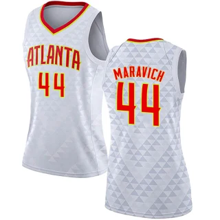 Women's Pete Maravich Atlanta Hawks White Swingman Jersey - Association Edition
