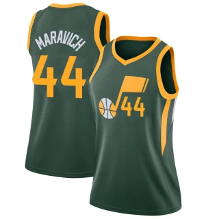 Women's Pete Maravich Utah Jazz Green Swingman 2018/19 Jersey - City Edition
