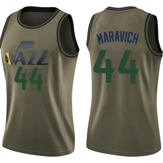 Women's Pete Maravich Utah Jazz Green Swingman Salute to Service Jersey
