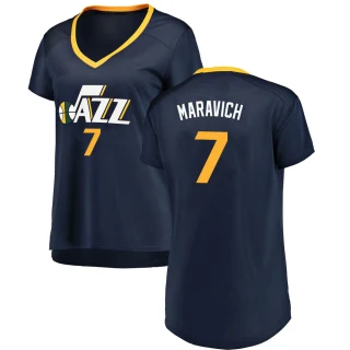 Women's Pete Maravich Utah Jazz Navy Fast Break Jersey - Icon Edition