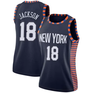 Women's Phil Jackson New York Knicks Navy Swingman 2018/19 Jersey - City Edition