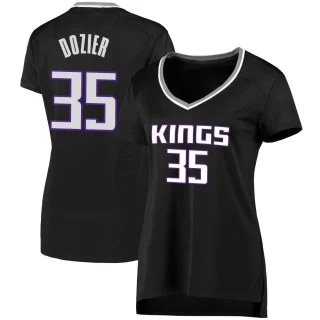 Women's PJ Dozier Sacramento Kings Black Fast Break Jersey - Statement Edition