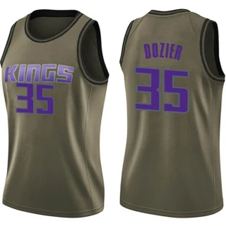 Women's PJ Dozier Sacramento Kings Green Swingman Salute to Service Jersey