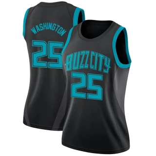 Women's P.J. Washington Charlotte Hornets Black Swingman Jordan Brand 2018/19 Jersey - City Edition