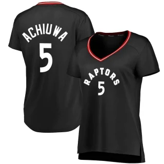 Women's Precious Achiuwa Toronto Raptors Black Fast Break Jersey - Iconic Edition