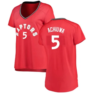Women's Precious Achiuwa Toronto Raptors Red Fast Break Jersey - Icon Edition
