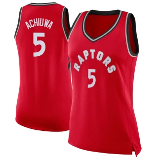 Women's Precious Achiuwa Toronto Raptors Red Swingman Jersey - Icon Edition