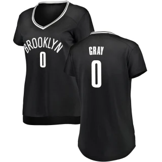 Women's RaiQuan Gray Brooklyn Nets Black Fast Break Jersey - Icon Edition