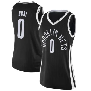 Women's RaiQuan Gray Brooklyn Nets Black Swingman Jersey - City Edition