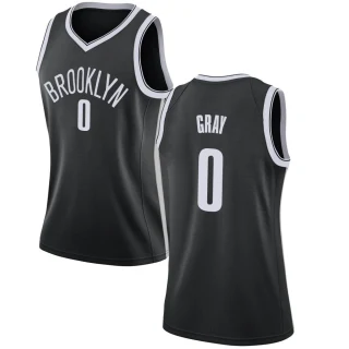 Women's RaiQuan Gray Brooklyn Nets Black Swingman Jersey - Icon Edition