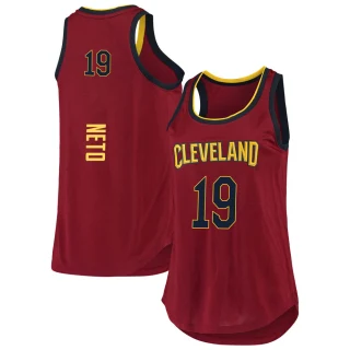Women's Raul Neto Cleveland Cavaliers Fast Break Wine 2019/20 Tank Jersey - Icon Edition