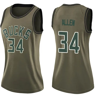 Women's Ray Allen Milwaukee Bucks Green Swingman Salute to Service Jersey
