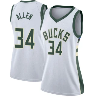 Women's Ray Allen Milwaukee Bucks White Swingman Jersey - Association Edition