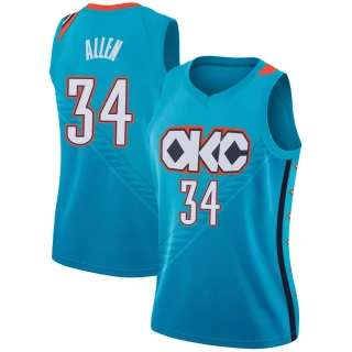 Women's Ray Allen Oklahoma City Thunder Swingman Turquoise 2018/19 Jersey - City Edition