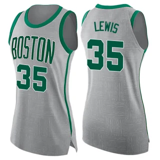 Women's Reggie Lewis Boston Celtics Gray Swingman Jersey - City Edition