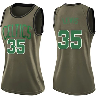 Women's Reggie Lewis Boston Celtics Green Swingman Salute to Service Jersey