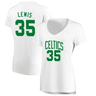 Women's Reggie Lewis Boston Celtics White Fast Break Association Edition Jersey