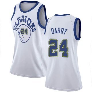 Women's Rick Barry Golden State Warriors Gold Swingman White Hardwood Classics Jersey