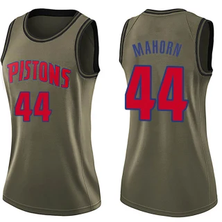 Women's Rick Mahorn Detroit Pistons Green Swingman Salute to Service Jersey