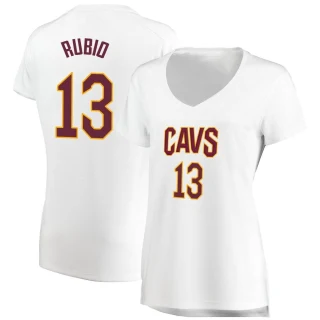 Women's Ricky Rubio Cleveland Cavaliers White Fast Break Jersey - Association Edition