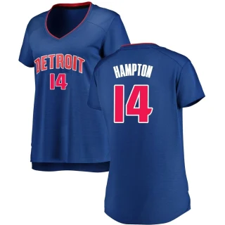 Women's R.J. Hampton Detroit Pistons Royal Fast Break Jersey - Icon Edition