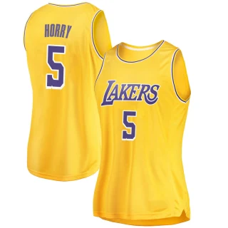 Women's Robert Horry Los Angeles Lakers Gold Swingman 2018/19 Jersey - Icon Edition