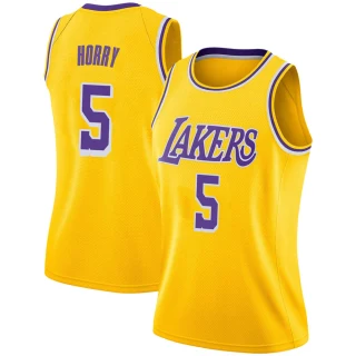 Women's Robert Horry Los Angeles Lakers Gold Swingman 2018/19 Jersey - Icon Edition