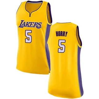 Women's Robert Horry Los Angeles Lakers Yellow Swingman Jersey - Icon Edition