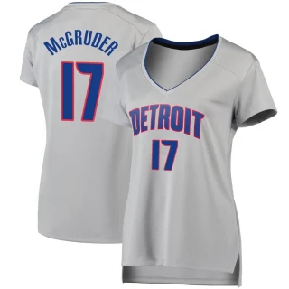 Women's Rodney McGruder Detroit Pistons Fast Break Silver Jersey - Statement Edition