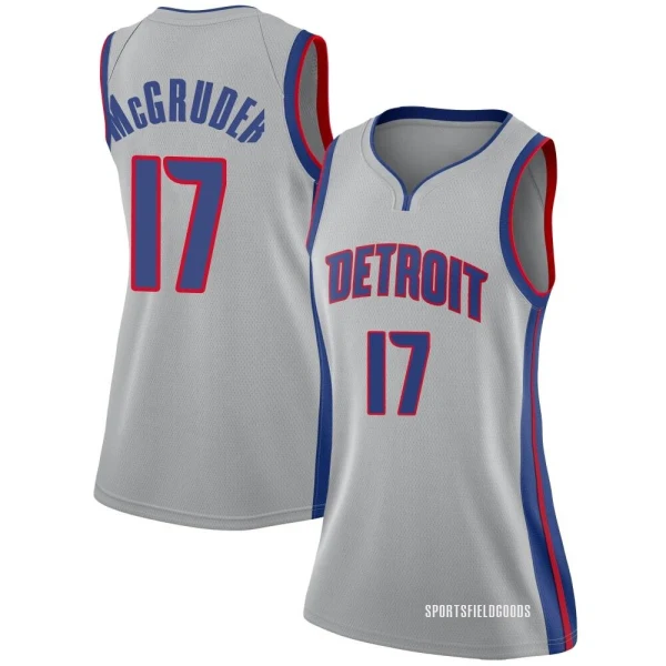 Women's Rodney McGruder Detroit Pistons Swingman Silver Jersey - Statement Edition