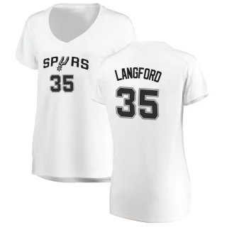 Women's Romeo Langford San Antonio Spurs White Fast Break Jersey - Association Edition