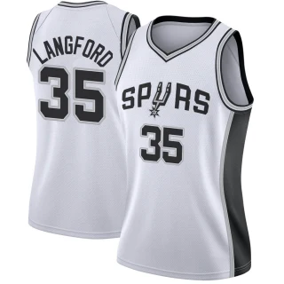 Women's Romeo Langford San Antonio Spurs White Swingman Jersey - Association Edition
