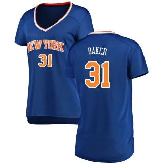 Women's Ron Baker New York Knicks Blue Fast Break Jersey - Icon Edition