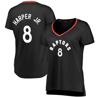Women's Ron Harper Jr. Toronto Raptors Black Fast Break Jersey - Iconic Edition