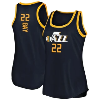 Women's Rudy Gay Utah Jazz Navy Fast Break Tank Jersey - Icon Edition
