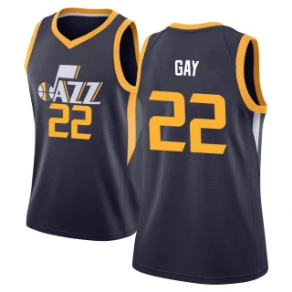 Women's Rudy Gay Utah Jazz Navy Swingman Jersey - Icon Edition