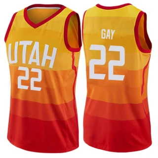 Women's Rudy Gay Utah Jazz Orange Swingman Jersey - City Edition