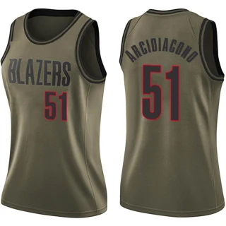 Women's Ryan Arcidiacono Portland Trail Blazers Green Swingman Salute to Service Jersey