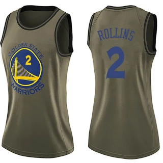 Women's Ryan Rollins Golden State Warriors Gold Swingman Green Salute to Service Jersey