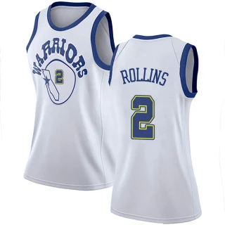Women's Ryan Rollins Golden State Warriors Gold Swingman White Hardwood Classics Jersey