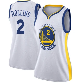 Women's Ryan Rollins Golden State Warriors Gold Swingman White Jersey - Association Edition